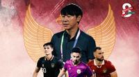 Timnas Indonesia - Elkan Bagott, Sandy Walsh, Jordi Amat, Shin Tae-yong (Bola.com/Adreanus Titus)