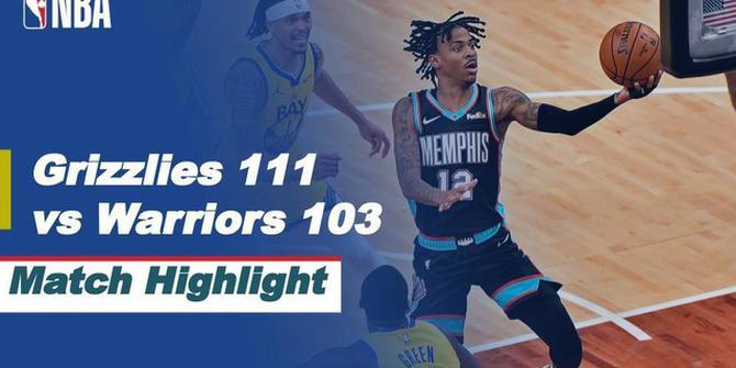 VIDEO: Highlights NBA, Memphis Grizzlies Sukses Tumbangkan Golden State Warriors dengan Skor 111-103