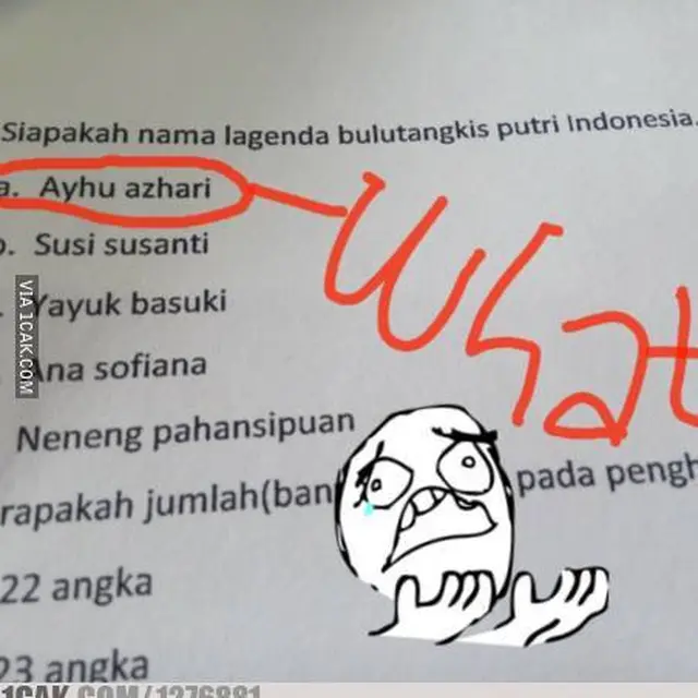 6 Soal Ulangan Pakai Nama Artis Indonesia Ini Bikin Murid Salah Fokus