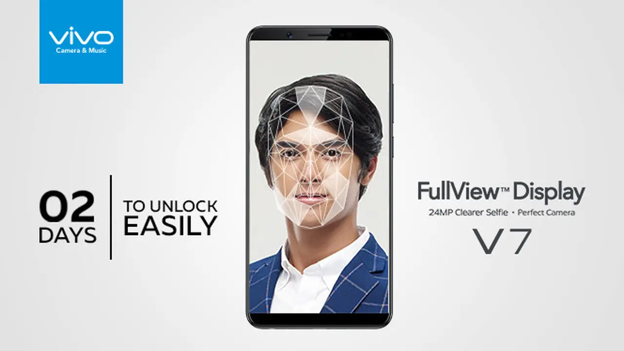 2 Hari Lagi, Vivo V7 dengan Fitur Face Access Menyapa Indonesia