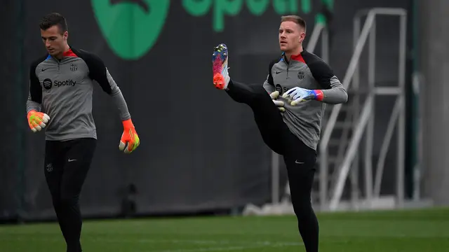 Latihan Barcelona vs Inter Milan