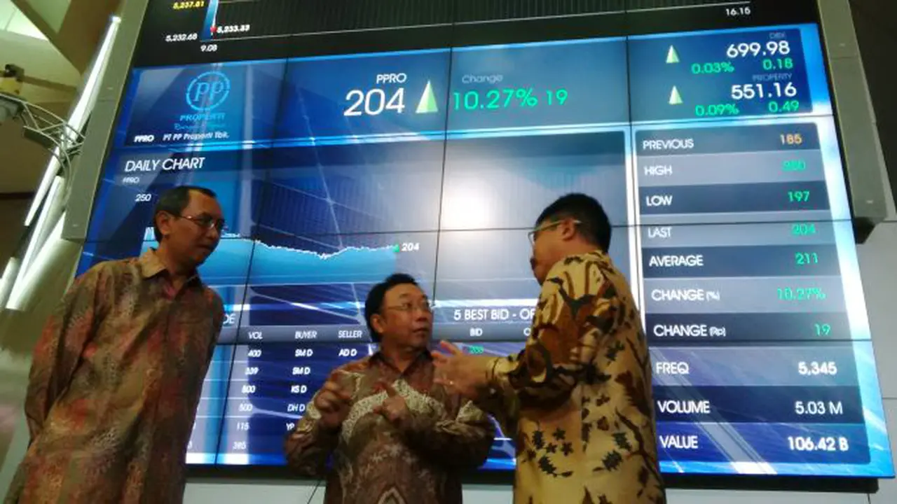 PT PP Properti Tbk resmi tercatat sebagai perusahaan go public di BEI dengan kode saham PPRO.