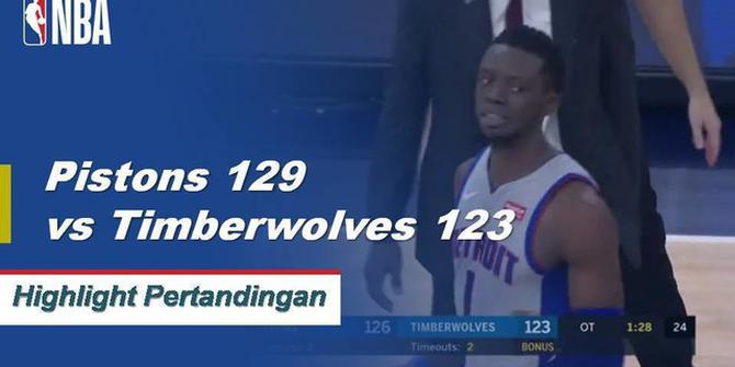 Cuplikan Hasil Pertandingan NBA : Pistons 129 vs Timberwolves 123