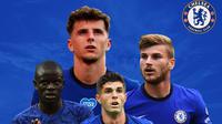 Chelsea - N'golo Kante, Mason Mount, Cristian Pulisic, Timo Werner (Bola.com/Adreanus Titus)