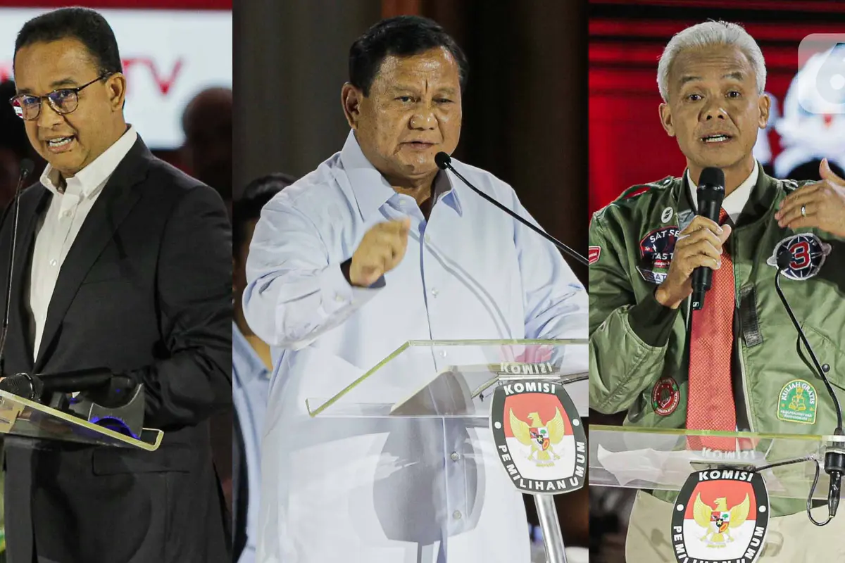 Ekspresi Ketiga Calon Presiden Saat Adu Gagasan pada Debat Ketiga Pelimu 2024