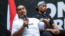 Ketua Umum Komite Olahraga Beladiri Indonesia (KOBI), Ardi Bakrie memberikan keterangan saat konferensi pers mengenai pemberangkatan atlet MMA ke China yang berlangsung di Menteng, Jakarta Pusat, Senin (21/10/2024). (Bola.com/Bagaskara Lazuardi)