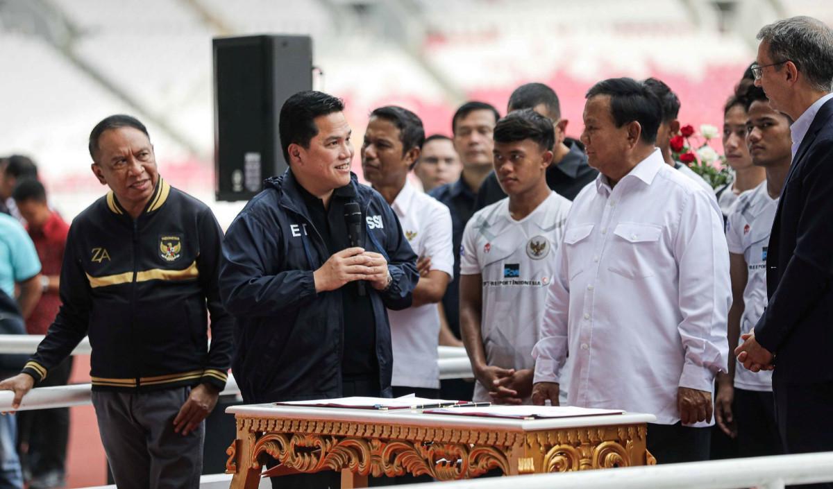 "Kita dengan colaboration agreement ini kita ingin mengembangan, membangun akademi sepak bola, yang ditujukan khusus untuk pembinaan pemain-pemain muda," <br>