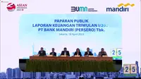 Paparan publik laporan keuangan kuartal I 2023 PT Bank Mandiri (Persero) Tbk (BMRI), Selasa, 18 April 2023. (Foto: tangkapan layar/Pipit I.R)