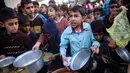 Diketahui, kamp pengungsi Nuseirat merupakan salah satu yang paling padat di Gaza. (Eyad BABA/AFP)