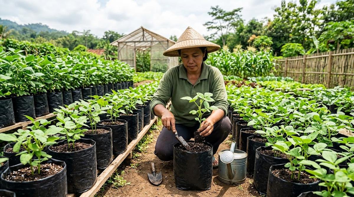 Cara Menanam Kacang Edamame di Polybag dengan Media Tanam Poros/AI Generated