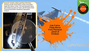 Cek Fakta: Tidak Benar Foto Pesawat Jatuh di Cirebon