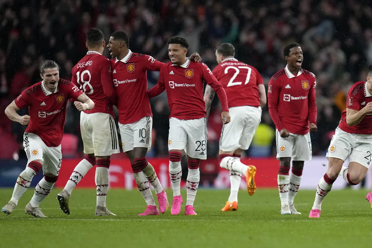 Foto: MU Susul Manchester City ke Final Piala FA, Taklukkan Brighton Melalui Babak Adu Penalti
