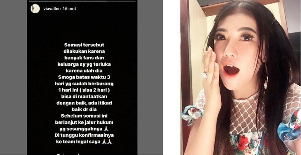 Via Vallen lemparkan somasi pada make up artis Ayu Ting Ting (Foto: Instagram/@lambenyinyir, @viavallen)