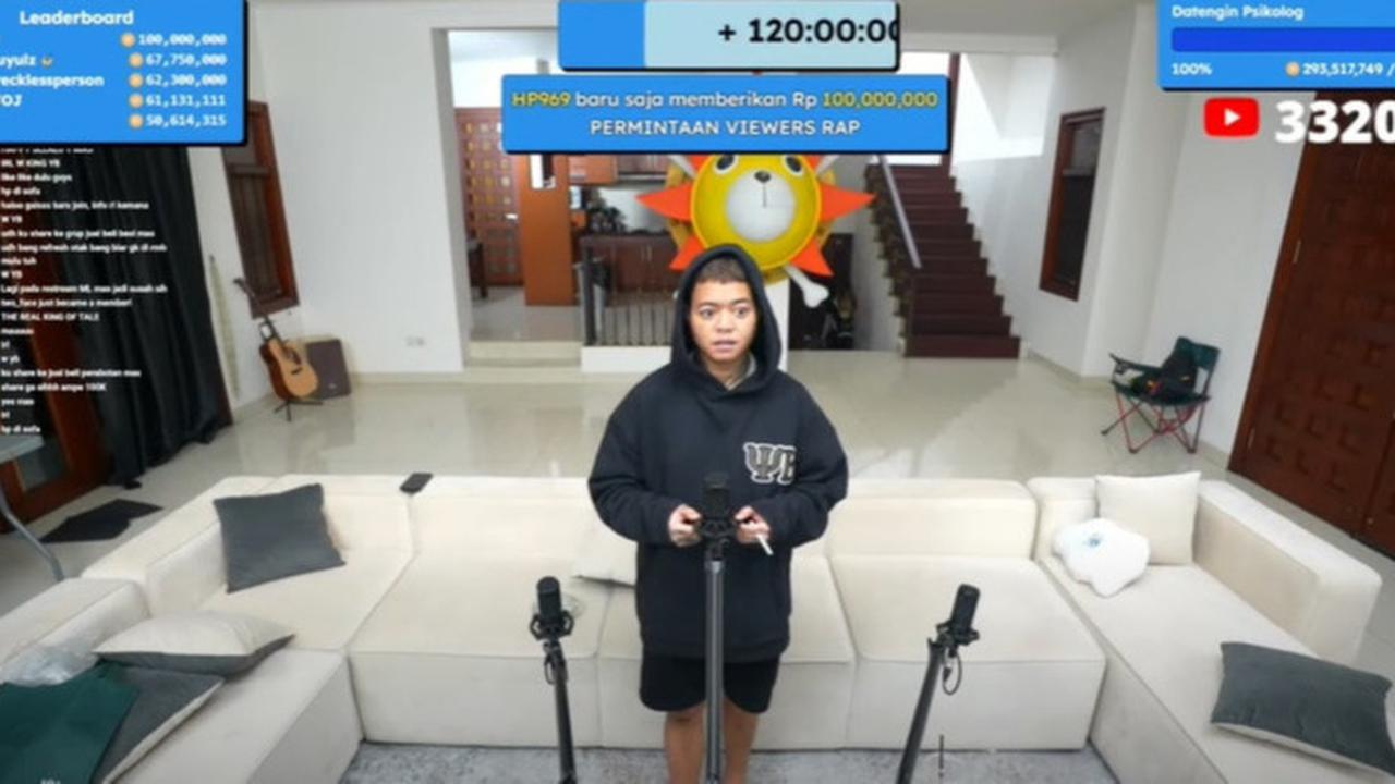 Sewa Rumah Rp300 Juta, Reza Arap Bongkar Pendapatan Fantastis Live Streaming Marapthon