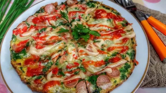 ilustrasi resep telur dadar pizza/instagram: @tina_komara