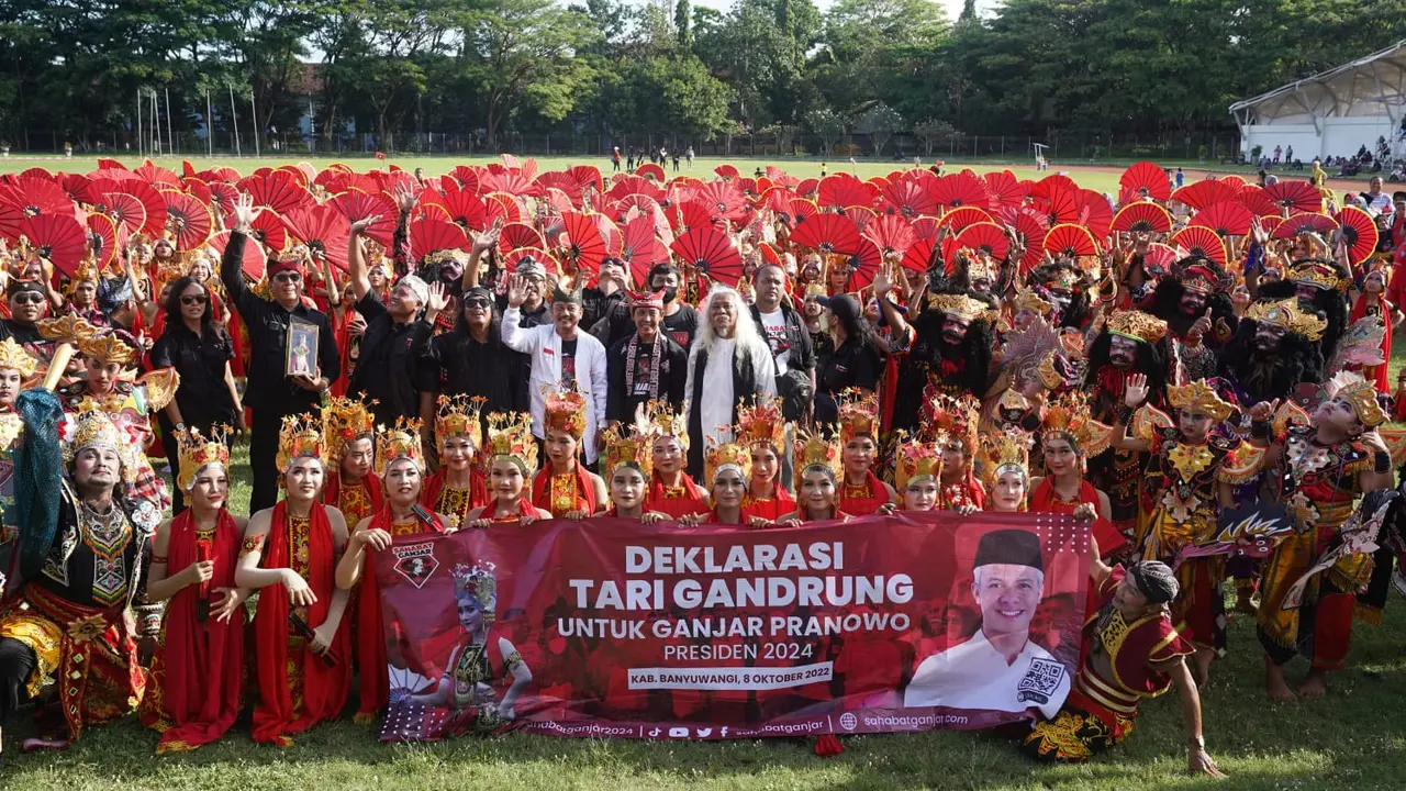 Sahabat Ganjar menggelar gebyar tari Gandrung di Banyuwangi. (Istimewa)
