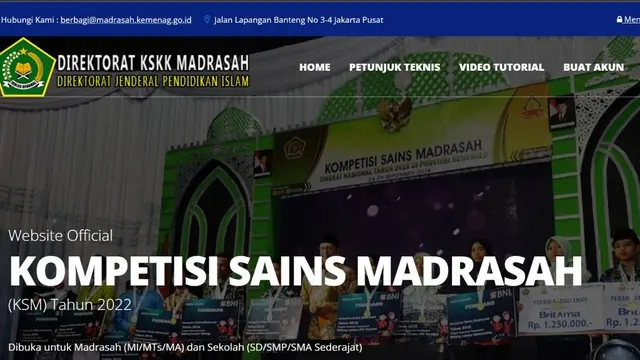 Kompetisi Sains Madrasah atau KSM 2022 telah digelar Kementerian Agama Republik Indonesia (Kemenag RI).