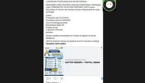 Cek Fakta: Tidak Benar Link Pendaftaran Lowongan Tenaga Pendamping PAMSIMAS 2026