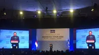 Ketua Umum Partai Demokrat Susilo Bambang Yudhoyono menyampaikan pidato dihadapan kader-kadernya di JCC, Senayan, Jakarta. (Liputan6.com/Muhammad Radityo Priyasmoro)
