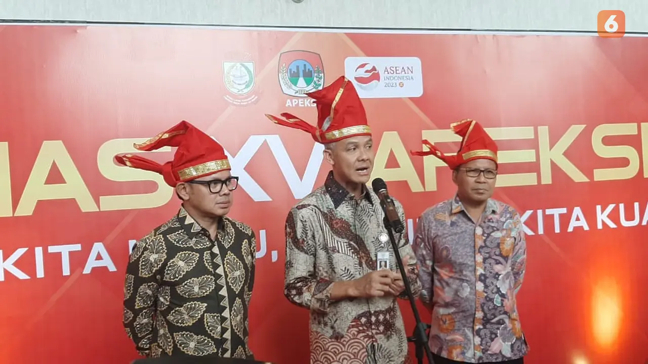 Ganjar Pranowo hadir dalam Rakernas Apeksi di Makassar (Liputan6.com/Fauzan)