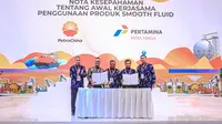 Pertamina Patra Niaga dan PetroChina Tekan MoU Penggunaan Produk Smooth Fluid