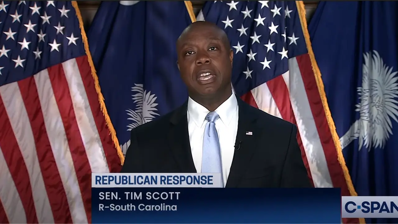 Senator Tim Scott dari Partai Republik.