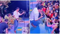 Video Penyanyi Terima Hasil Bumi dari Penggemar saat Manggung Ini Jadi Sorotan