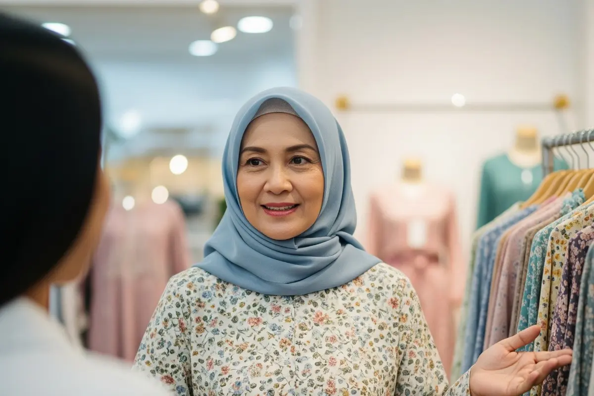Model Gamis Terbaru untuk Usia 60 An/Gemini