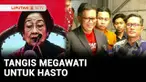 Ketua Umum PDI Perjuangan, Megawati Soekarnoputri menangis begitu melihat Hasto Kristiyanto menghadiri kongres partai di Bali. Hasto baru sehari menghirup udara bebas setelah mendapat amnesti dari Presiden Prabowo Subianto.
