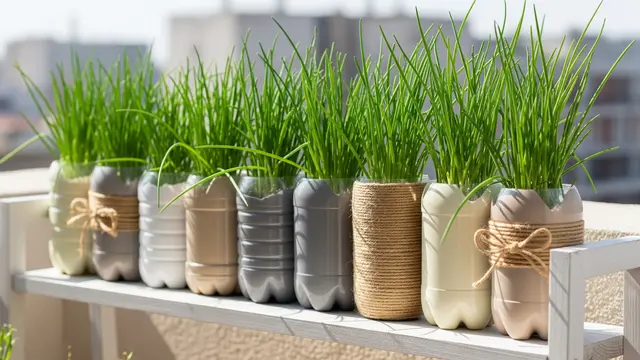 Kebun Daun Bawang dari Botol Plastik Bekas (Image by Gemini AI)