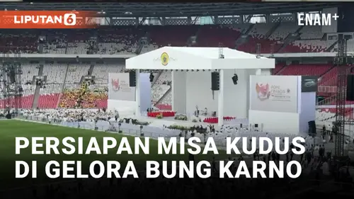 VIDEO: Jelang Misa Akbar Paus Fransiskus, Umat Katolik Mulai Padati Stadion GBK