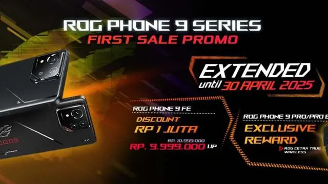 Respons Positif Konsumen Dorong Perpanjangan Promo Penjualan Perdana ROG Phone 9 Series.  foto: istimewa