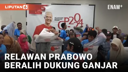 VIDEO: Relawan Prabowo Membelot Deklarasi Dukung Ganjar di Pilpres 2024