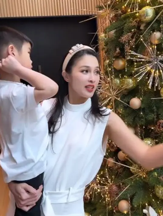 Penampakan rumahnya yang meriah dengan pohon Natal membuat suasana Natal makin terasa. Ia mendesain sudut ruangan dengan simpel dan glam demi membuat pohon Natal aslinya terlihat menjadi pusat perhatian. Meski masih satu bulan lagi, namun euforia Natal sudah dirasakan oleh Sandra Dewi. (Liputan6.com/IG/@sandradewi88)