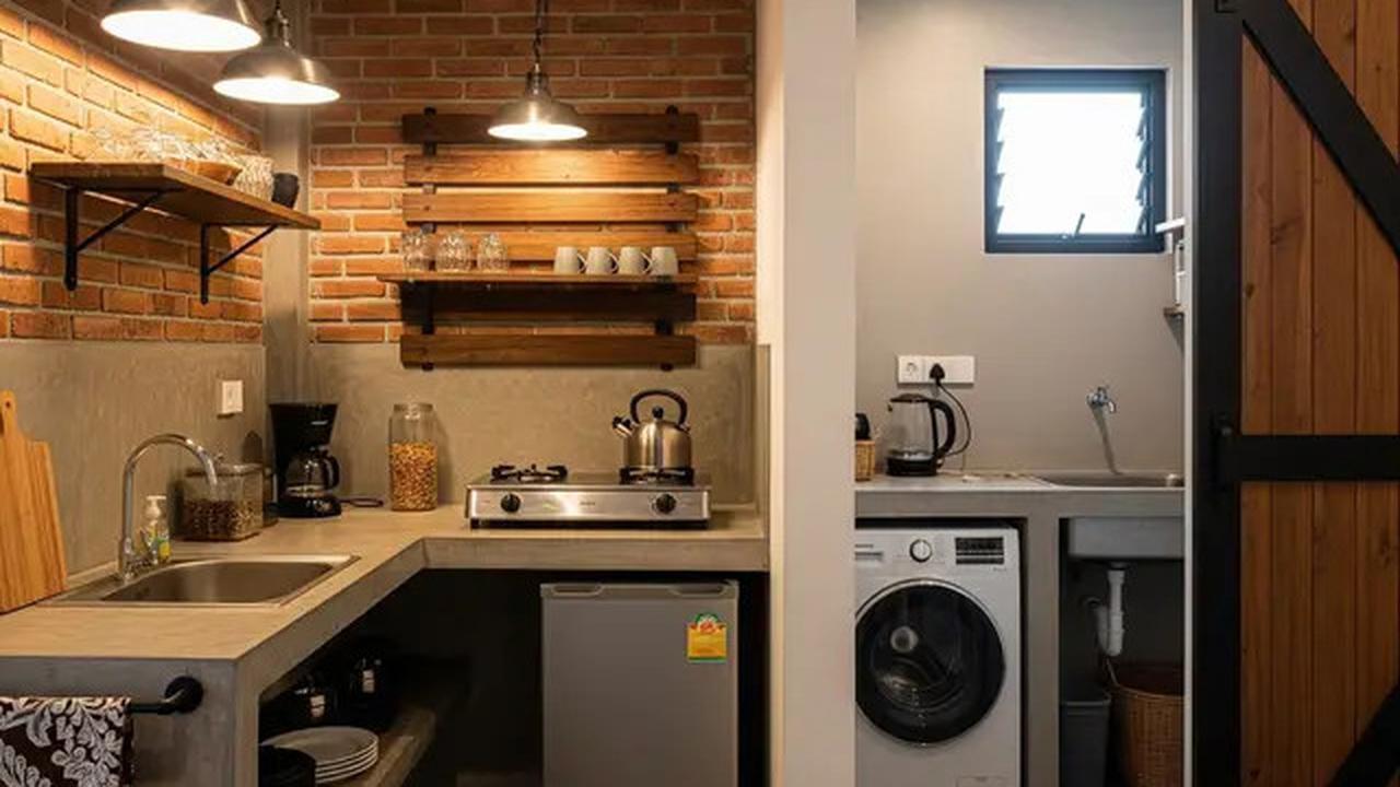 9 Model Dapur Mungil 1,5x2 Meter Rumah Type 21 yang Menyatu dengan Ruang Laundry