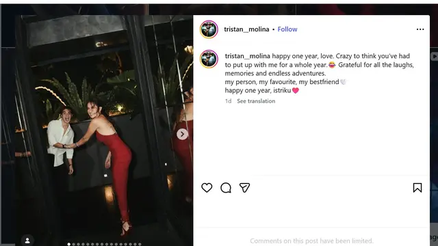Tristan Molina dan Olla Ramlan (instagram.com/tristan__molina)