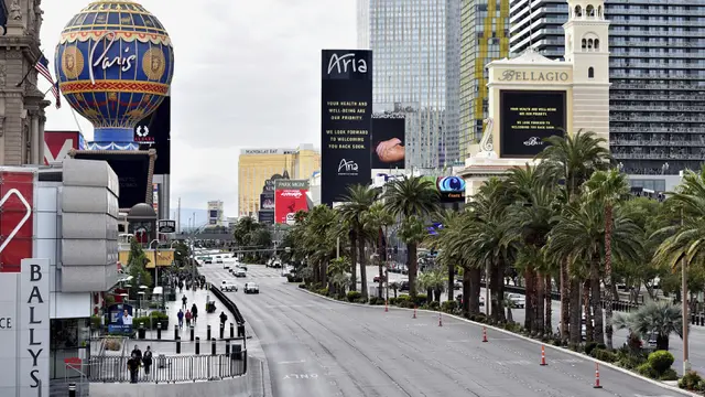Kasino di Las Vegas Tutup Akibat Pandemi Virus Corona COVID-19