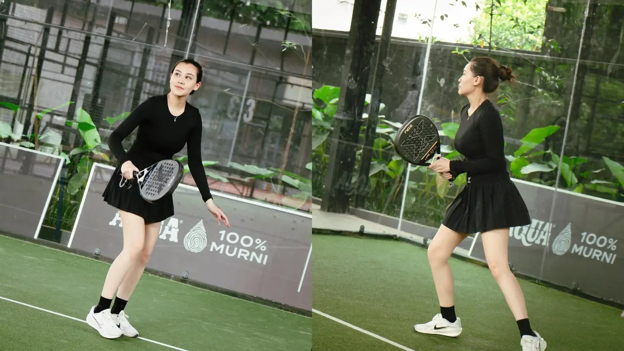 Gaya Aaliyah Massaid Olahraga Padel Usai 1 Bulan Melahirkan, Tetap Stylish dan Aktif