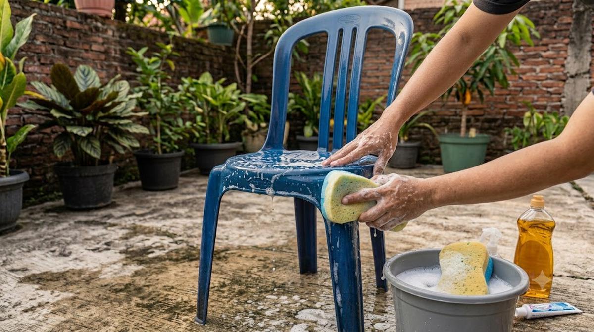 Cara Membersihkan Kursi Plastik Kusam