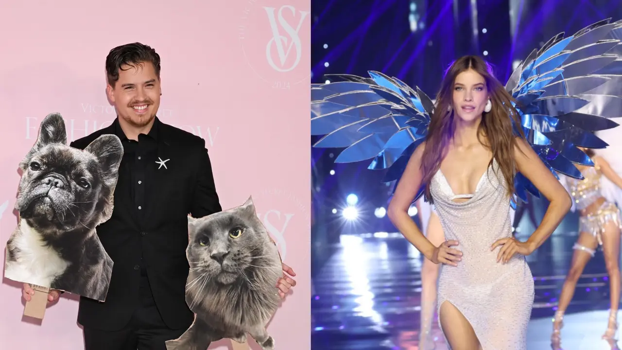 Gaya Full Support Dylan Sprouse untuk Sang Istri Barbara Palvin yang Tampil di Victoria’s Secret Fashion Show 2024, Bawa Poster ‘Anabul’