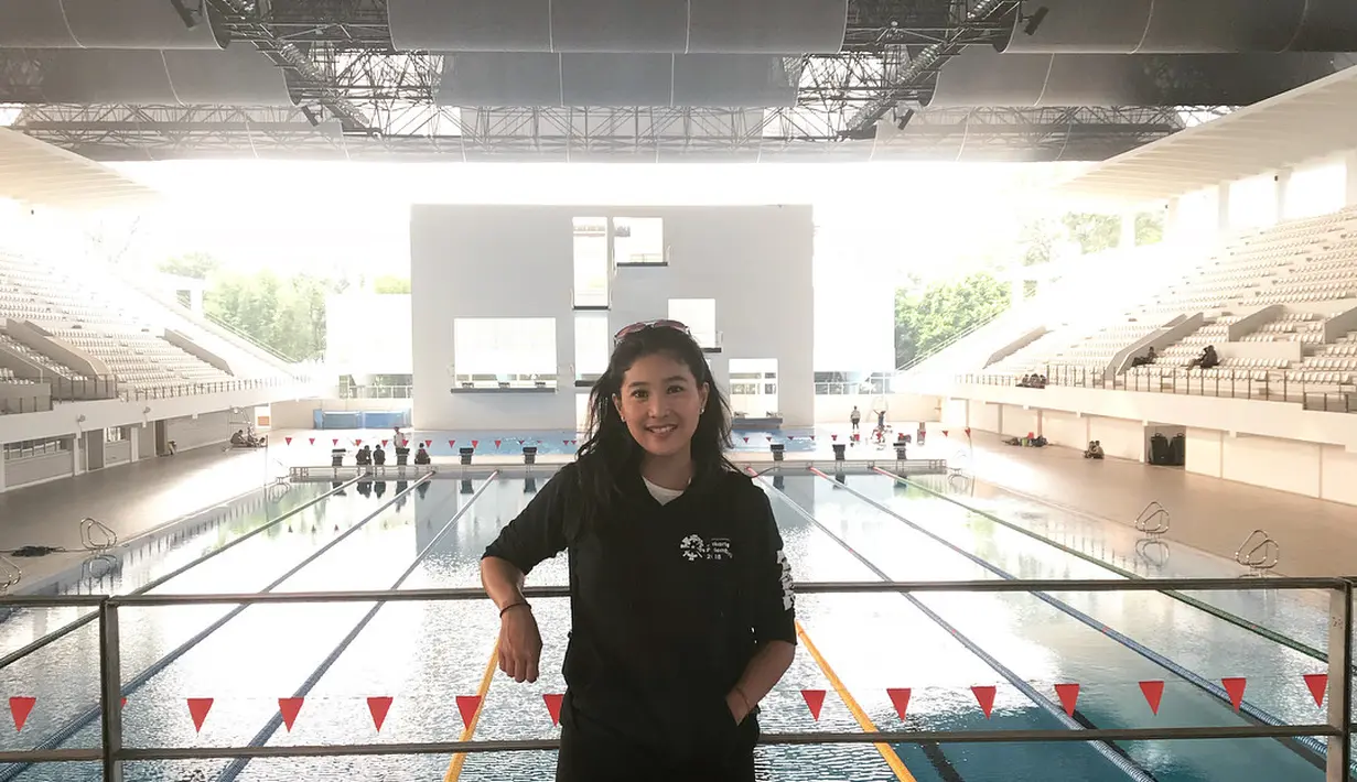 "(Aryton) Alhamdulilah sekarang sedang menjalankan pengobatan di Singapura. Ya mohon doanya aja dari semuanya," ujar Olivia Zalianty saat dijumpai dikawasan Senayan, Jakarta Selatan pada Rabu (11/7/2018).  (Instagram/marcella.zalianty)