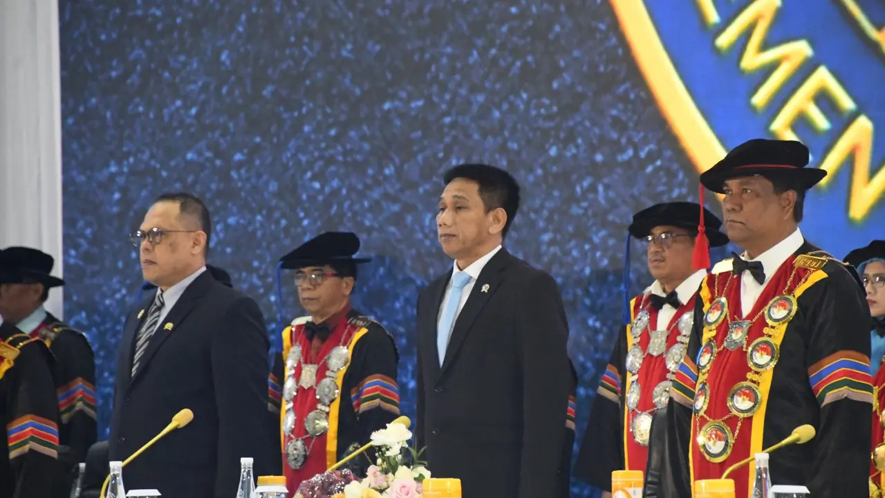 Wakil Menteri Dalam Negeri III, Akhmad Wiyagus hadir dalam Sidang Senat Terbuka Dies Natalis IPDN ke-70 di Kampus Jatinangor. (Istimewa)