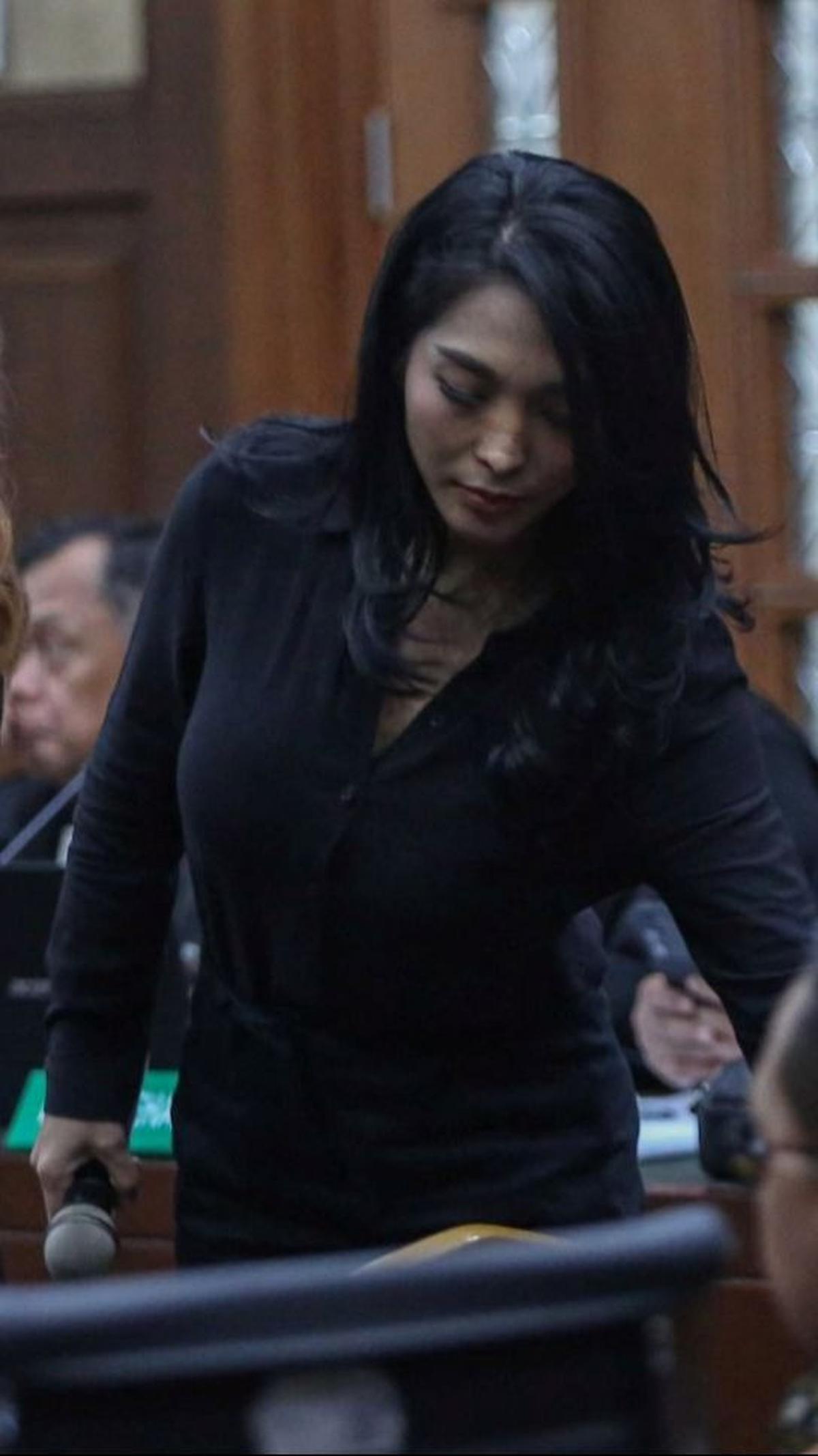 Biduan dangdut Nayunda Nabila Nizrinah hadir dalam sidang SYL sebagai saksi. Foto: Liputan6.com / Angga Yuniar