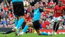 Federico Macheda. Striker Italia berusia 30 tahun yang kini memasuki musim ke-4 di Panathinaikos ini pernah berseragam MU selama 6 musim mulai 2008/2009. Ia langsung mencetak 1 gol di laga debutnya saat MU menang 3-2 atas tamunya Aston Villa di pekan ke-31 Liga Inggris (5/4/2009). (AFP/Andrew Yates)