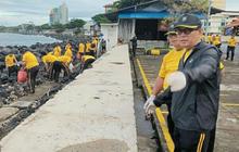 Polda Sulut Bersihkan Sampah di Kawasan Bisnis Boulevard Manado, Libatkan 1.000 Personel
