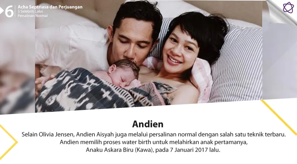 Acha Septriasa dan Perjuangan 5 Selebriti Lalui Persalinan Normal. (Foto: Instagram/andienaisyah, Desain: Nurman Abdul Hakim/Bintang.com)