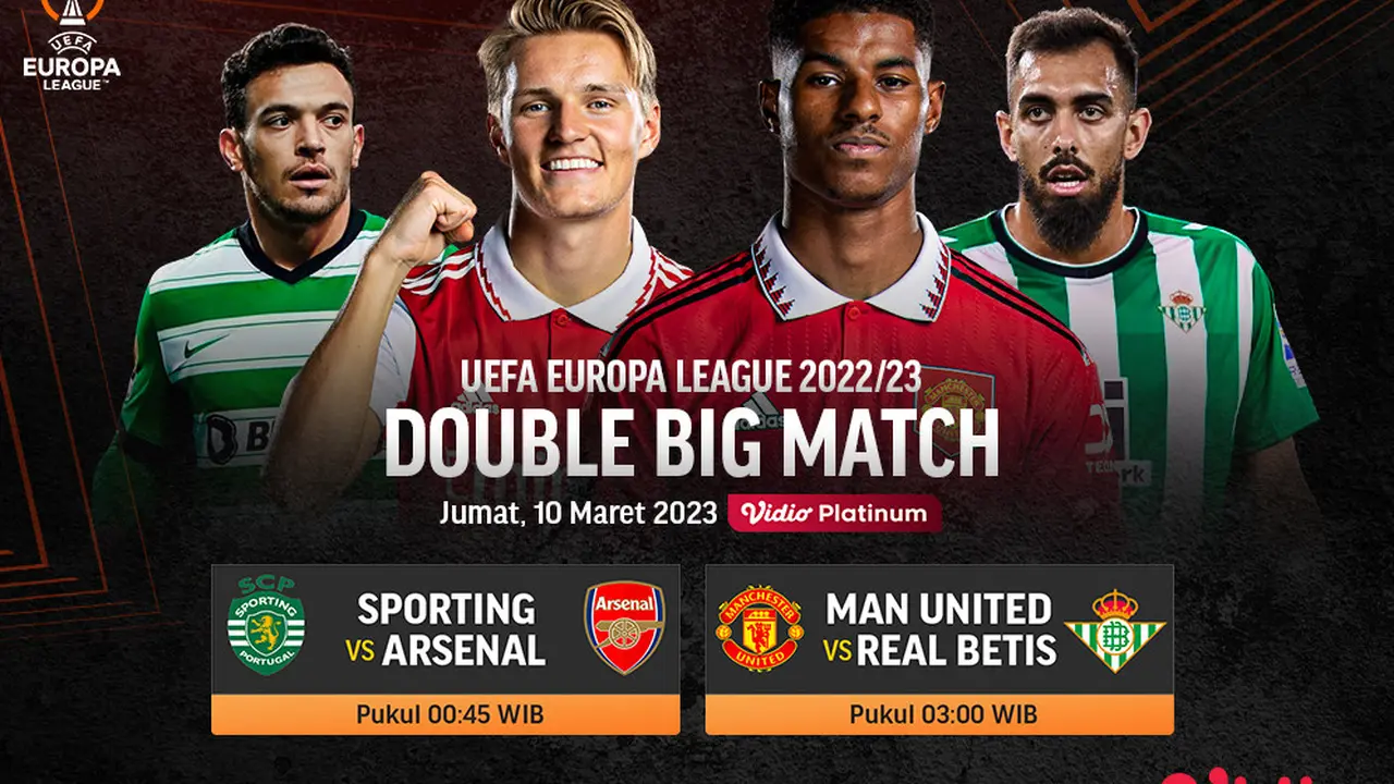 Link Live Streaming Big Match Liga Europa di Vidio, Jumat 10 Maret 2023