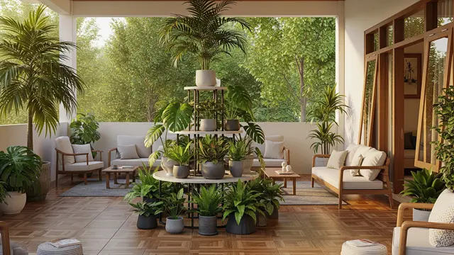 Inspirasi Rumah dengan Teras Lebar untuk Slow Living Model Bergaya Tropical