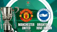 Ilustrasi Manchester United Vs Brighton, Carabao Cup. (Bola.com/AI)