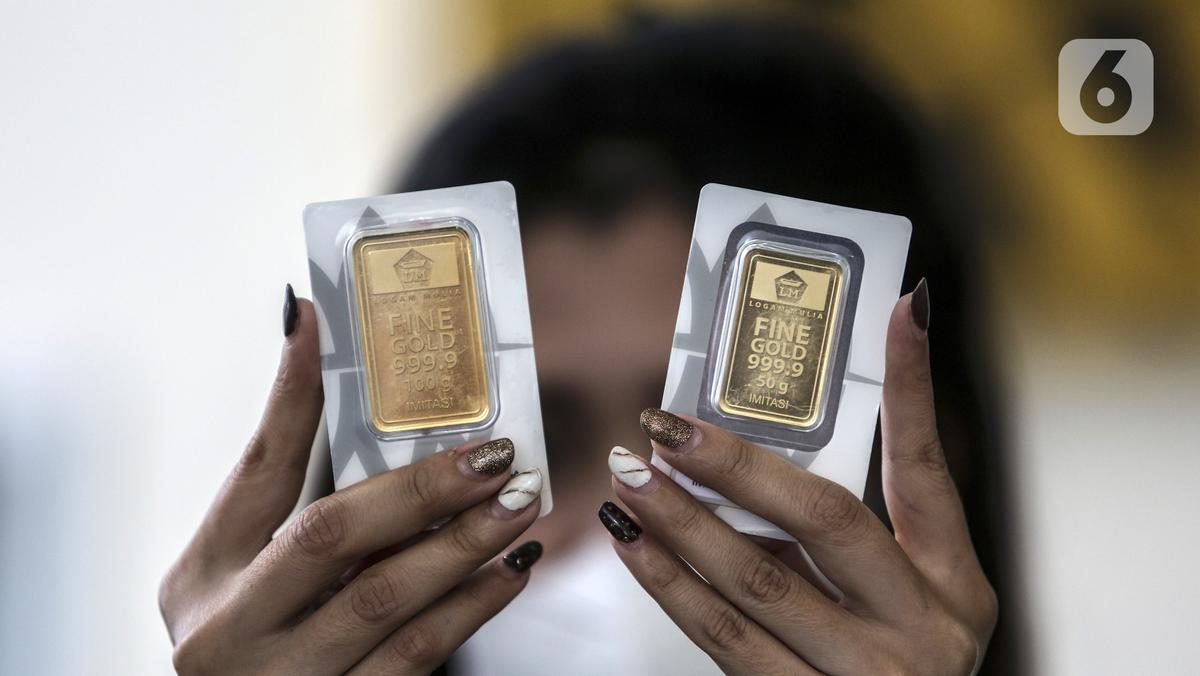 FOTO: Awal Pekan, Harga Emas Antam Turun Menjadi Rp 944 Ribu per Gram